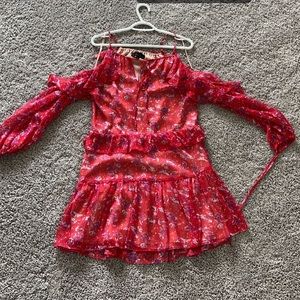 Adelyn Rae dress floral print pink and red XS but is flown so can fit a small